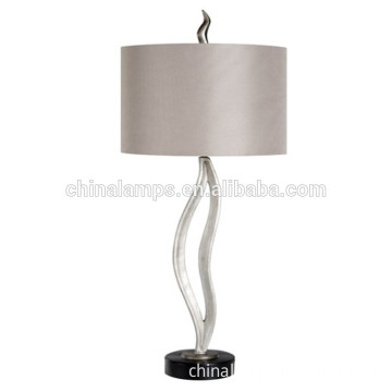 Unique furniture cheap teak garden furniture metal table lamps with silver lampshade for California hotel lighting decoration